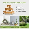 thumbnail image 6 of SNAIL 3 Tier Floral Corner Plant Stand Wood Flower Pot Rack Stair Display Ladder, 6 of 9