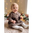 thumbnail image 4 of RUINIXCW Kids Girls Plaid Dress, Long Sleeve Doll Collar Fall Dress for Casual Daily, 4 of 8