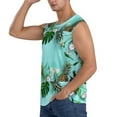 thumbnail image 3 of Bingfone Tropical Pineapple Pattern Men's Tank Tops Workout Sleeveless Tee Shirts Running Beach Tanks for Men-X-Large, 3 of 8