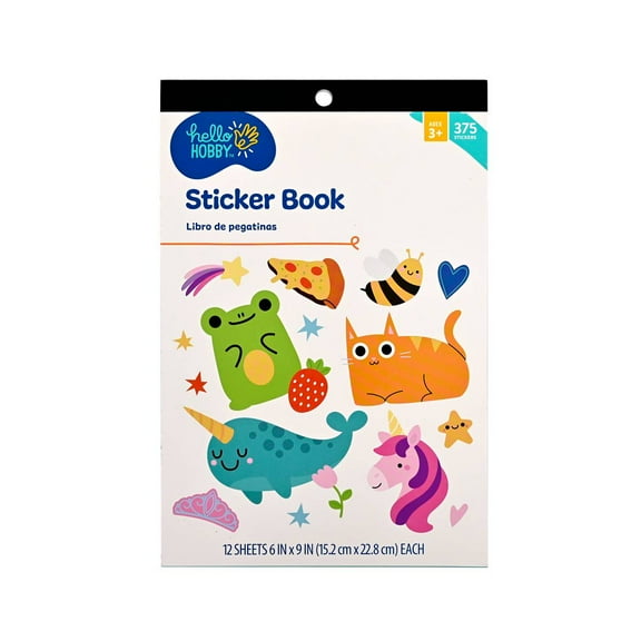 Hello Hobby Multicolor Sticker Book - 12 Themed Sheets for Crafts