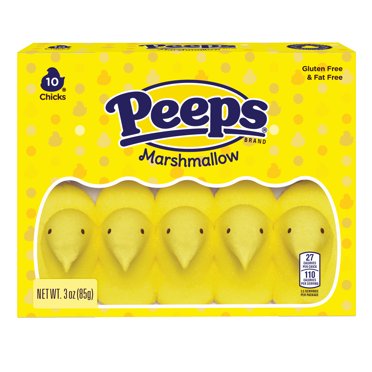 PEEPS Yellow Marshmallow Chicks, Easter Candy, 3oz (10ct)