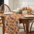 thumbnail image 3 of Maple Leaf Table Runner, Autumn Thanksgiving Kitchen Dining Table Decoration for Home Party Decor 13x120 Inches, 3 of 9