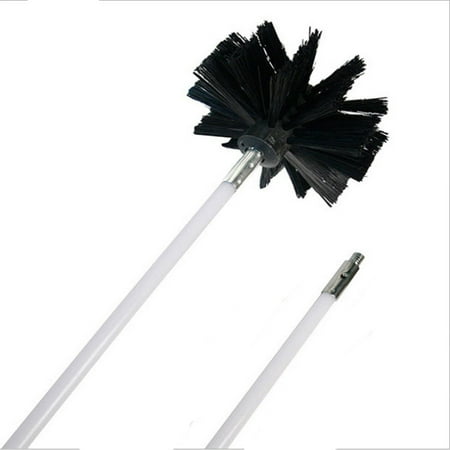 

Dryer Vent Cleaner Kits Lint Remover Reusable Flexible Fireplace Chimney Cleaning Brush with 2 Nylon Flexible Rods