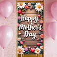 thumbnail image 4 of Floral Design Happy Mother's Day Banner Decorative Flowers Heart Icons for Mother Celebration Family Gathering Spring Decor, 4 of 9