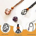 thumbnail image 4 of 2 Pcs Necklace Cord Empty Stone Holder, Hand-Woven Crystal Pendants Rope Adjustable Quartz Raw for DIY Jewelry Making(Brown, Black), 4 of 4