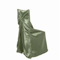 thumbnail image 3 of Balsa Circle Eucalyptus Green Universal Solid Satin Chair Covers Slipcovers Wedding Decorations, 3 of 8