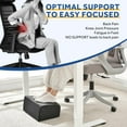 thumbnail image 2 of Foot Rest for Under Desk at Work, Adjustable Footrest for Office Chair & Gaming Chair,Ergonomic Footrest Pillow Desk Foot Stool with Washable Cover for Home, Airplane, Travel (Black), 2 of 8