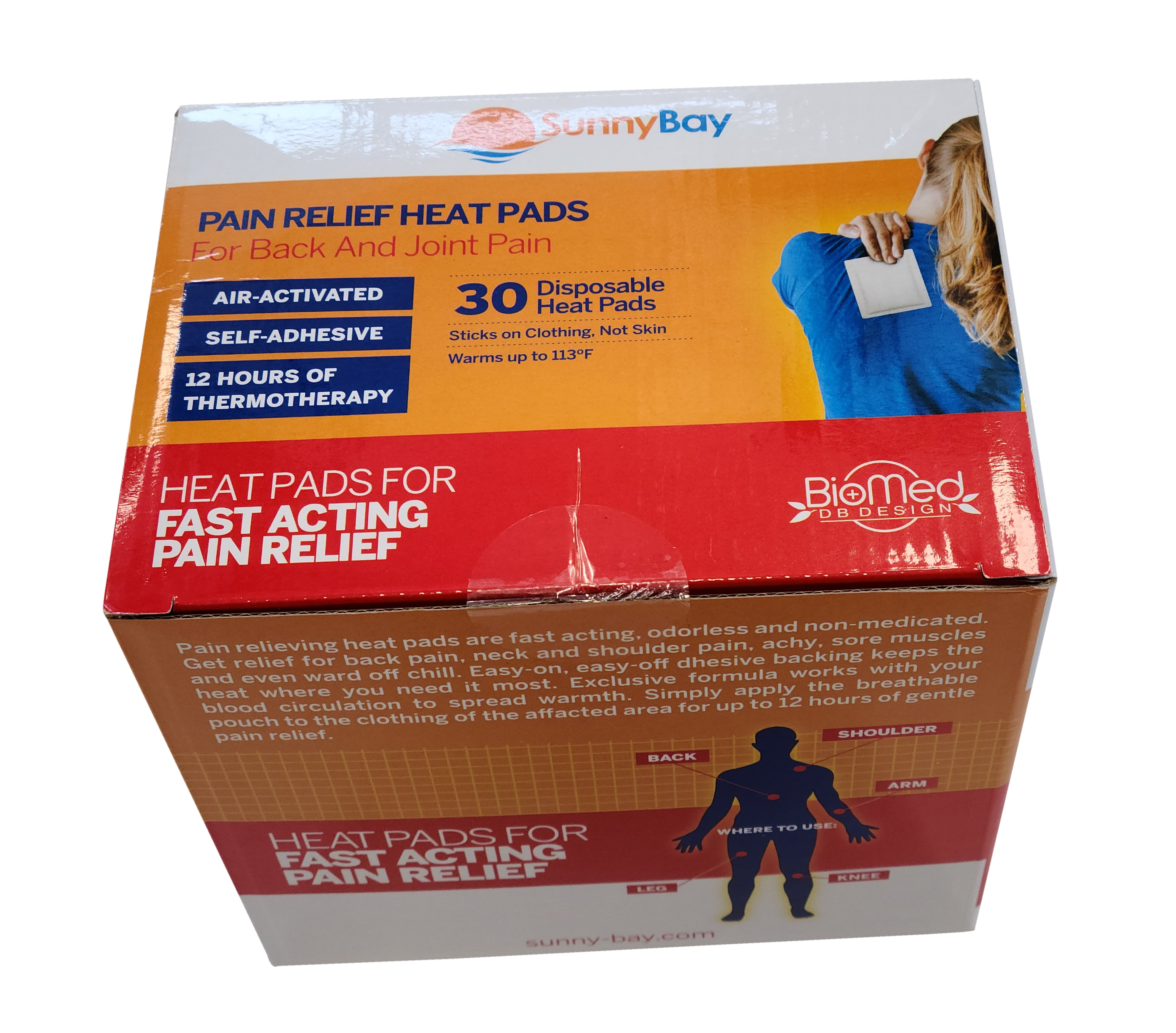 Heat Patches for Body Pain Relief (30 Packs) Disposable Heating Pads