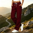 thumbnail image 2 of UDAUDU Cargo Pants for Women Wide Leg High Waist Y2K Parachute Pants with Pockets 2026 Fall Hiking Track Outfits M, 2 of 7