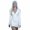 White, variant on SBYOJLPB Women's Hooded Dress V-Neck Long Sleeve Solid Color Fall and Winter Festival Daily Style Elastic Long Sleeved Dress