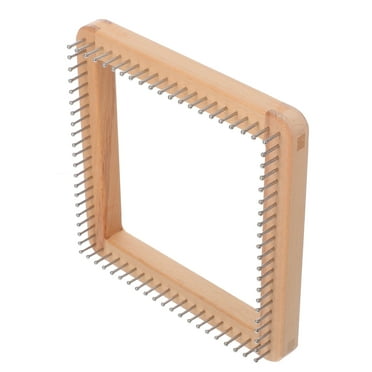 WHAMVOX Wooden Knitting Loom 1 Set DIY Mini Board Square Weaving Tool for Creating Hats Scarves Shawls