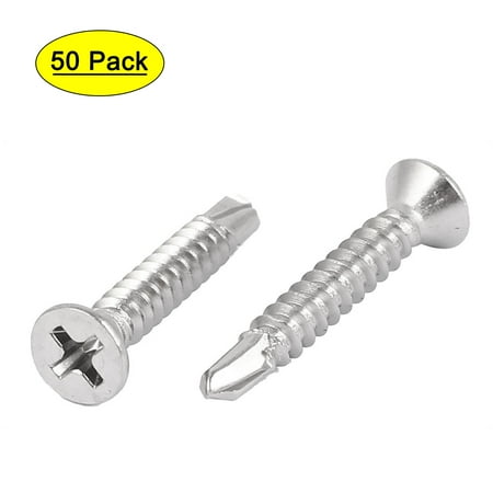 

M3.9 #7 Thread 410 Stainless Steel Self Drilling Countersunk Head Screws 50 Pcs