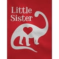 thumbnail image 2 of Tstars Girls Little Sister Clothes Gift for Little Sister Little Sister Gift Siblings Love Dinosaur Cute Little Sister Shirt Girls Toddler Infant Kids T Shirt, 2 of 6