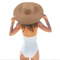 thumbnail image 2 of Sun Hats for Women Solid Color Large Brimmed Straw Floppy Disk Wide Brimmed Beach Comfortable Breathable Delicate Daily Sunhat, 2 of 3