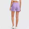 thumbnail image 4 of RYRJJ Womens Athletic Ribbed Sweat Shorts Summer Casual High Waisted Drawstring Gym Running Workout Shorts with Pockets(Purple,S), 4 of 7