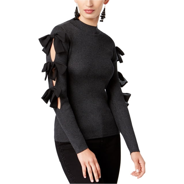 I.N.C Tricot à Nœud pour Femmes, Gris, Très Petit