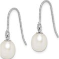 thumbnail image 2 of Sterling Silver Rhodium-Plated 6-7mm White Rice Fwc Pearl Dangle Earrings Made In Canada qe15309, 2 of 5