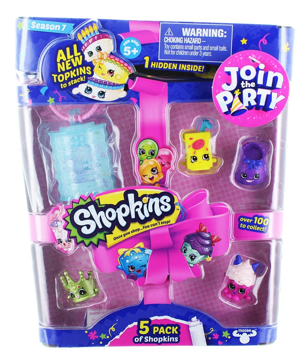 S7 5Pk Toy, Shopkins Season 7 brings all new Party themed Shopkins to