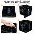 thumbnail image 4 of Virgo Constellation Large Capacity Foldable Clothes Storage Basket Organizer Bins, Storage Bins with Handle, 10.8"x10.5"x10.6, 4 of 6