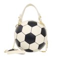 thumbnail image 2 of Bolso Hombro para Mujer Bandolera PU A La Bolsos Cruzados Elegantes Con Cadena Baloncesto Redondos Simples, 2 of 9