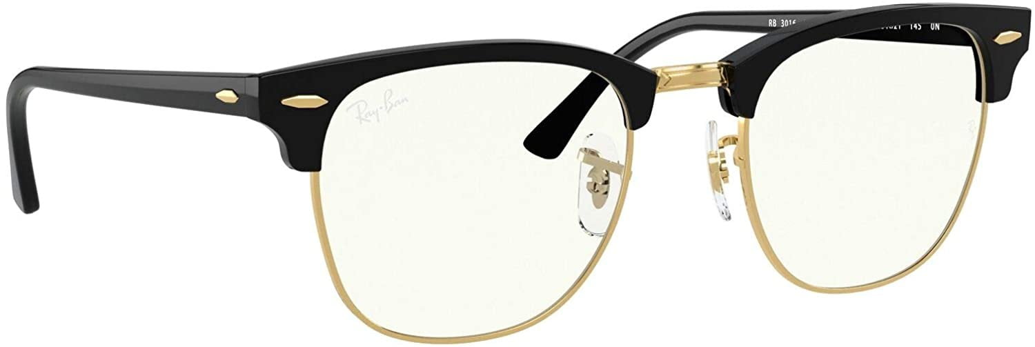 Ray Ban 51 Mm 0rb3016 Clubmaster Blue Light Clear Walmart Com