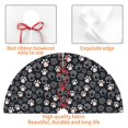 thumbnail image 4 of Lsque Dog Paw Print Christmas Tree Skirt, Tree Skirt with Ties or Velcro, Perfect for Holiday Decorations, Halloween, and New Year-48", 4 of 7