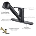 thumbnail image 5 of Black Kitchen Faucet,Low Profile Single Handle Pull Out Kitchen Sink Faucet with Sprayer for Bar Sink, 5 of 5