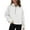 White, variant on Dpytoraw Women's Hooded Zip Up Pocketed Oversized Sweatshirt For Fall & Winter