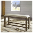 thumbnail image 2 of Bowery Hill Upholstered Counter Dining Bench in Beige, 2 of 6