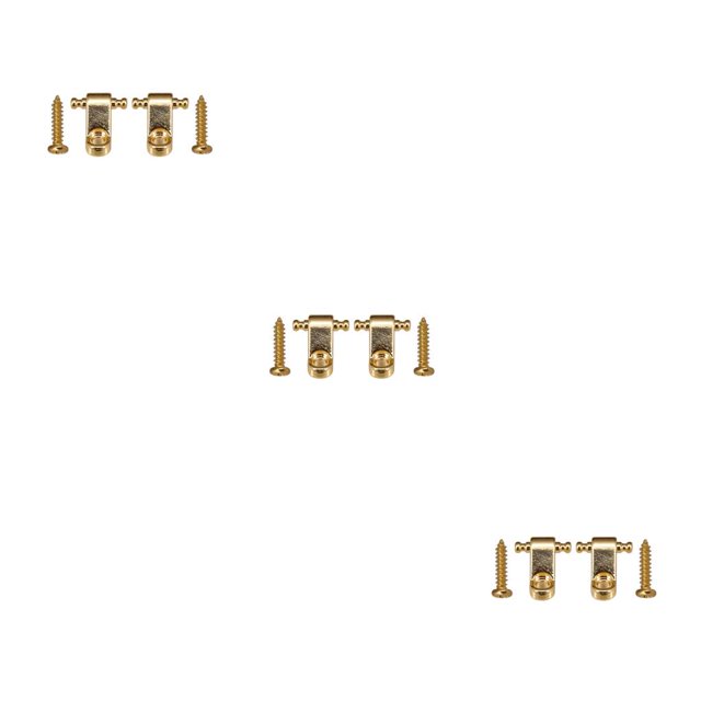 ZheElen 2Pcs Professional Roller String Trees Lightweight Waterproof String Retainer Adjustable Buckle Guides Coated Surface Gold 3Set