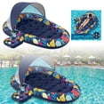 thumbnail image 3 of BKER Adult Swimming Pool Inflatable Floating Sunshade Sunscreen Inflatable Hole Floating Bed Floating Pontoon, 3 of 7