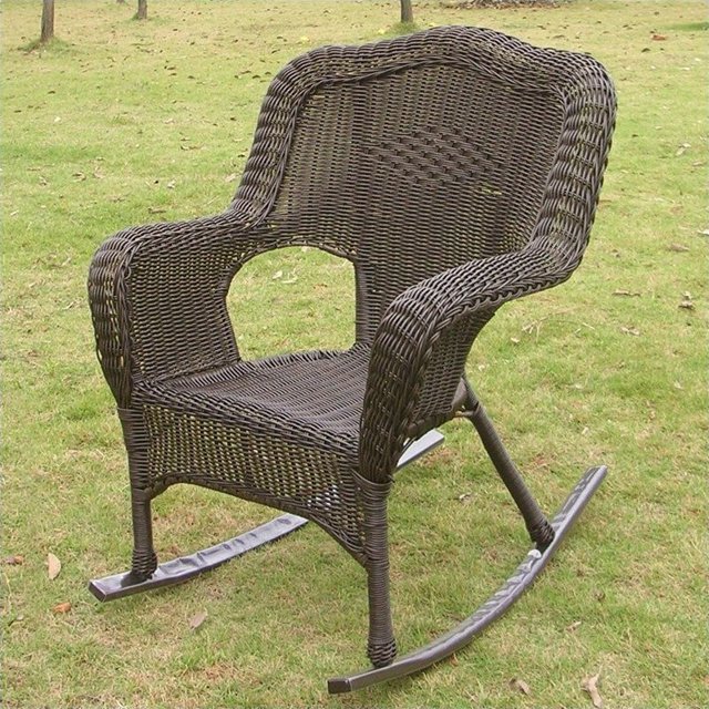 International Caravan Rocker de Patio en Résine Monaco en Pacane (Lot de 2)