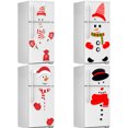 thumbnail image 2 of Pegatina magnética para refrigerador con expresión de muñeco de nieve navideño, decoración navideña, bricolaje, pegatina de pared impermeable para puerta de garaje con dibujos animados, 2 of 6