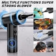 thumbnail image 2 of Wireless Handheld Car Vacuum, 12000Pa Strong Suction Mini Vacuum Rechargeable, Compressed Air Duster, Air Blower and Cleaner, 3-in-1 Design, 3 Gear, with LED Light, Multi-Scenario Uses (Black), 2 of 13
