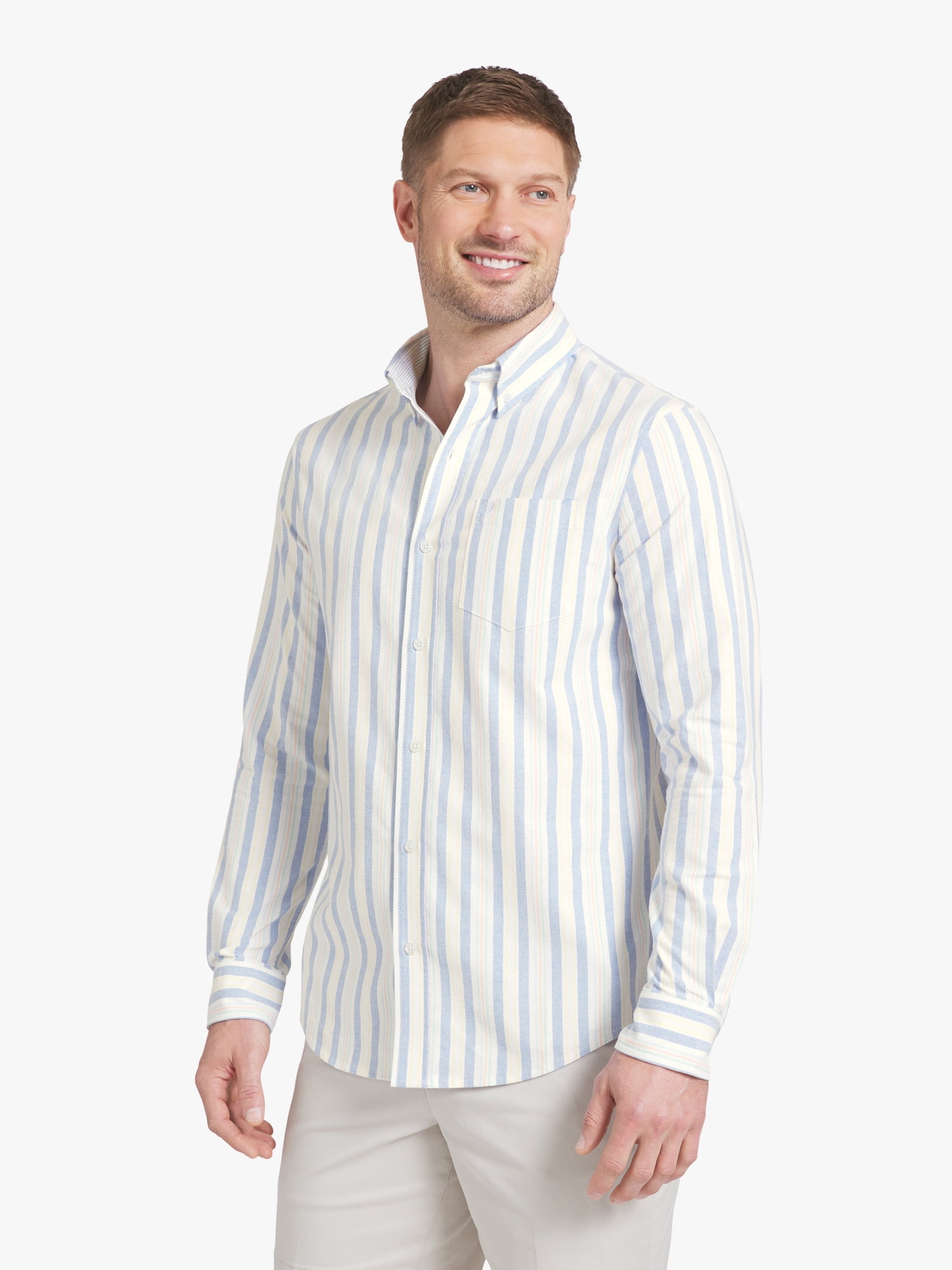 Chaps Men's & Big Men's Long Sleeve Oxford Woven Shirt, Sizes S-3XL