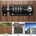 thumbnail image 4 of Cerradura Deslizante JAMW Acero Inoxidable 4 Posiciones para Puerta de Madera Negra, 4 of 5
