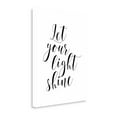 thumbnail image 2 of Tangletown Fine Art 'Let Your Light Sine' Textual Art on Canvas, 2 of 2