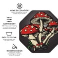 thumbnail image 4 of Kll Octagon Drink Coasters Set Of 4,Pu Leather Absorbent Coasters Set Decorative Coffee Cup Coasters Housewarming Gift For Home Decor-Red Mushrooms, 4 of 9