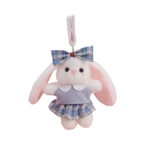 2026 New Stuffed Bunny Toys, Easter Bunny Plush Toys, Rabbit Adorable Lop-Eared Keychain Plush Toy Comfort Doll for Birthdays, Holidays, Xmas, Anniversaries and Party Gifts (Bunny, Blue)