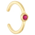 thumbnail image 2 of 14k Yellow Gold 2 Rubies .10tcw Earrings Cuff Stackable Bangle Bracelet Ear Cuff for Women, 2 of 2