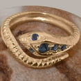 thumbnail image 4 of LBG British Made 9k Rose Gold Ring with Natural Sapphire Womens Band Ring - 33 size options - Size 4, 4 of 6