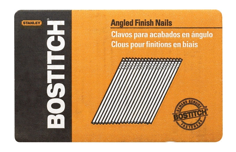 Bostitch 13/4" 15 Ga. Angled Strip Finish Nails Smooth Shank 3655 pk