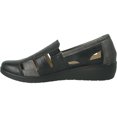 thumbnail image 4 of kozi Chaussures Décontractées Confortables pour Femmes, Mocassin à Enfiler à Talon Compensé OY3236 avec Bout Rond, Double Bout, Semelle Intérieure Amovible, Noir, 4 of 8
