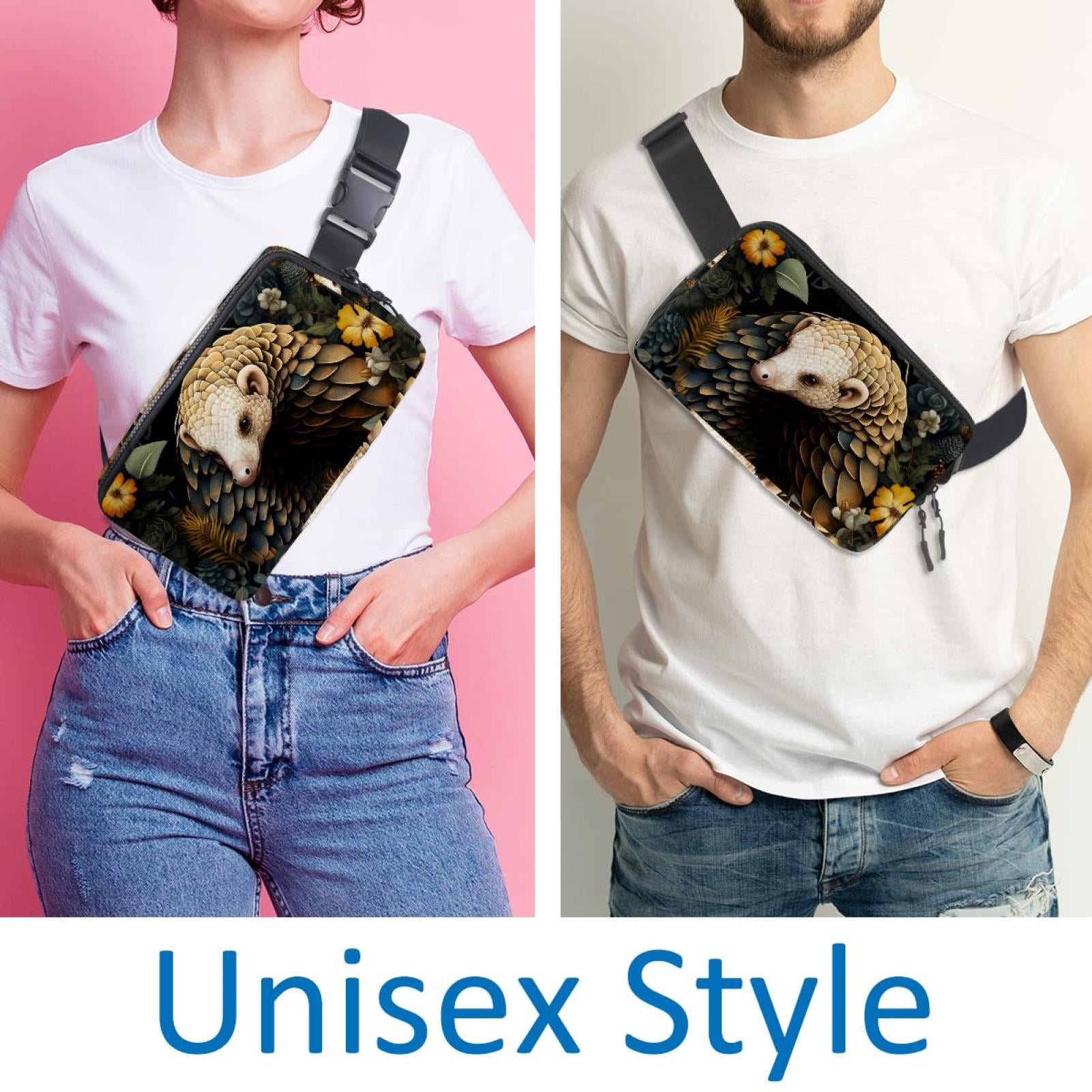 Pangolin Lightweight Adjustable Sling Bag with Extension Strap - Unisex Waist Packs Waist Bags