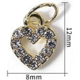 thumbnail image 6 of 10pcs Sweet 3D Gold Heart Dangle Alloy Glitter Nail Charm Rhinestone Nail Jewelry Pendants Diamond Nail Art Dangle Nail Piercing Charms Alphabet Alloy 3D Nail Art Charm Acrylic Tips, 6 of 8