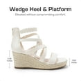 thumbnail image 3 of DREAM PAIRS Girls Wedge Sandals Flatform Open Toe Platform Sandals Flower Wedding Party for Little Kid/Big Kid, 3 of 6