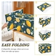 thumbnail image 2 of Yayeee Collapsible Cube Storage Bin with Lid Fabric Closet Decorative Basket with Handles, Green Lemons, 2 of 7