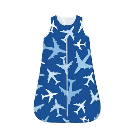 

Cauagu Airplanes in the Sky for Infant Wearable Blanket Unisex Girl Boy Swaddle Transition Sack - Newborn Essentials Sleep Clothes-X-Large