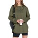 thumbnail image 2 of Sudadera con Capucha Oversize para Mujer, con Cremallera de un Cuarto, Estilo Túnica, Ideal para Otoño e Invierno Ropa y Elegante Verde M, 2 of 10