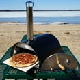 thumbnail image 6 of Pizza Oven - Black Powder-Coated Finish, 12-Inch Capacity, Even Heat Distribution - Portable Foldable Design - Built-In Temperature Gauge, Pellet, Lumber, Charcoal Fuel, 6 of 6